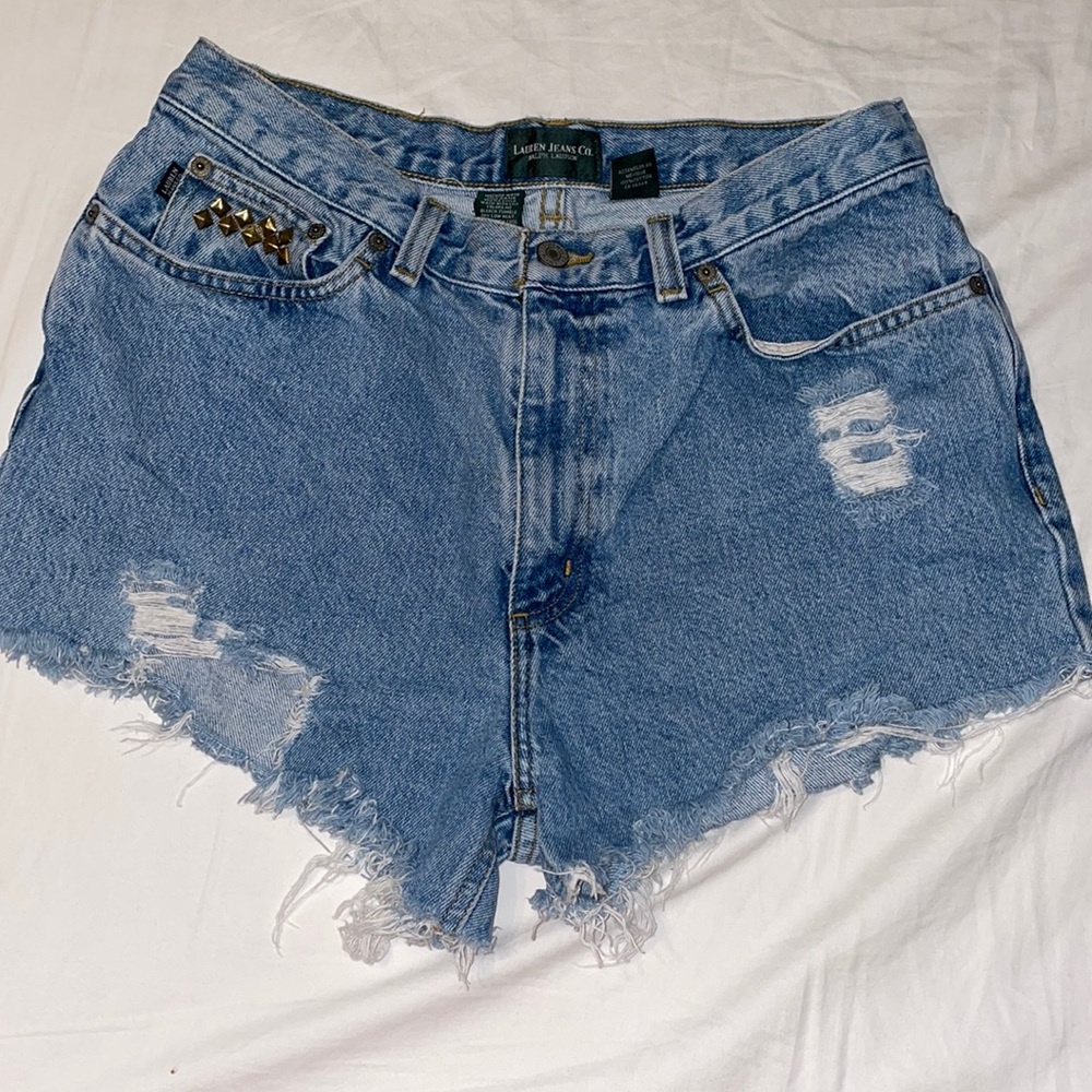 Ralph Lauren Jean Shorts with Gold Detail on Pocket Size 12